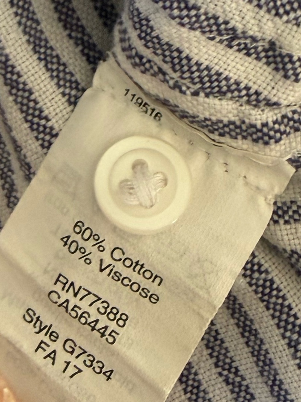 Madewell Blue and White Striped Short Sleeve Button-Down Shirt Size XXS - Picture 5 of 5